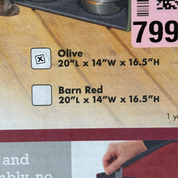 K&H Pet Products Outdoor Cat Dining Room Covered Outdoor Feeding - Olive Green - Picture 3 of 4